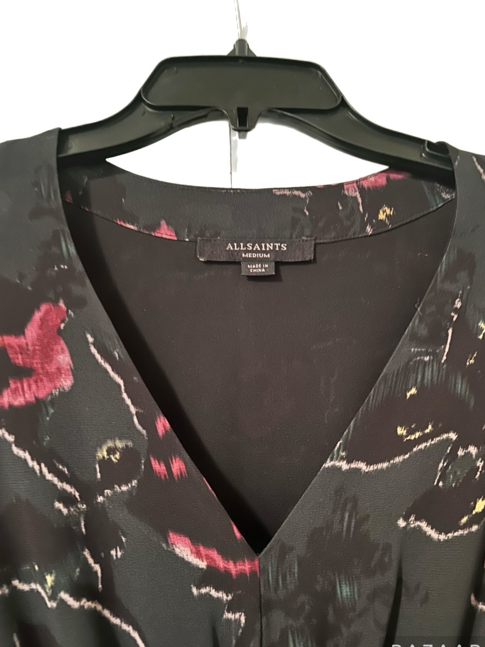 📸 More Pics! AllSaints Nichola dress Black and Red Floral Dress NWOT - Picture 3 of 12